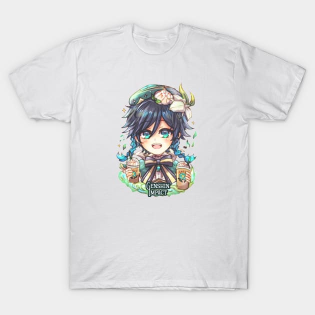 Genshin Impact Bois:Venti T-Shirt by candypiggy